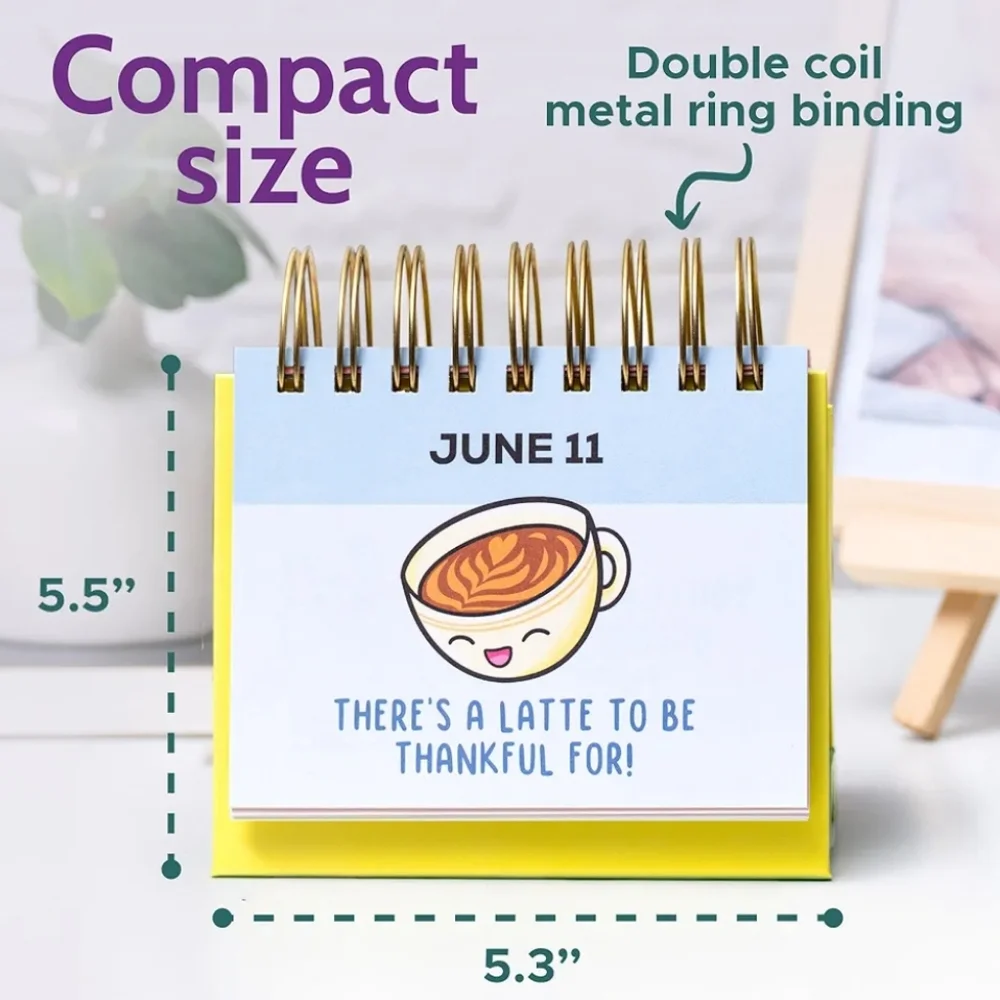 NWT! T MARIE Punny Daily Motivational Perpetural Desk Calendar